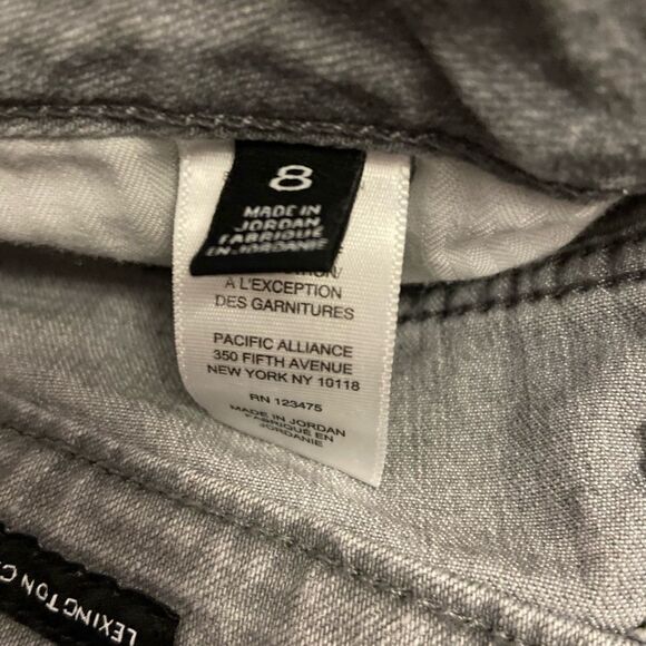 JONES NEW YORK Denim Grey Cropped Stretch Straight Leg Jean 8 - Picture 9 of 11